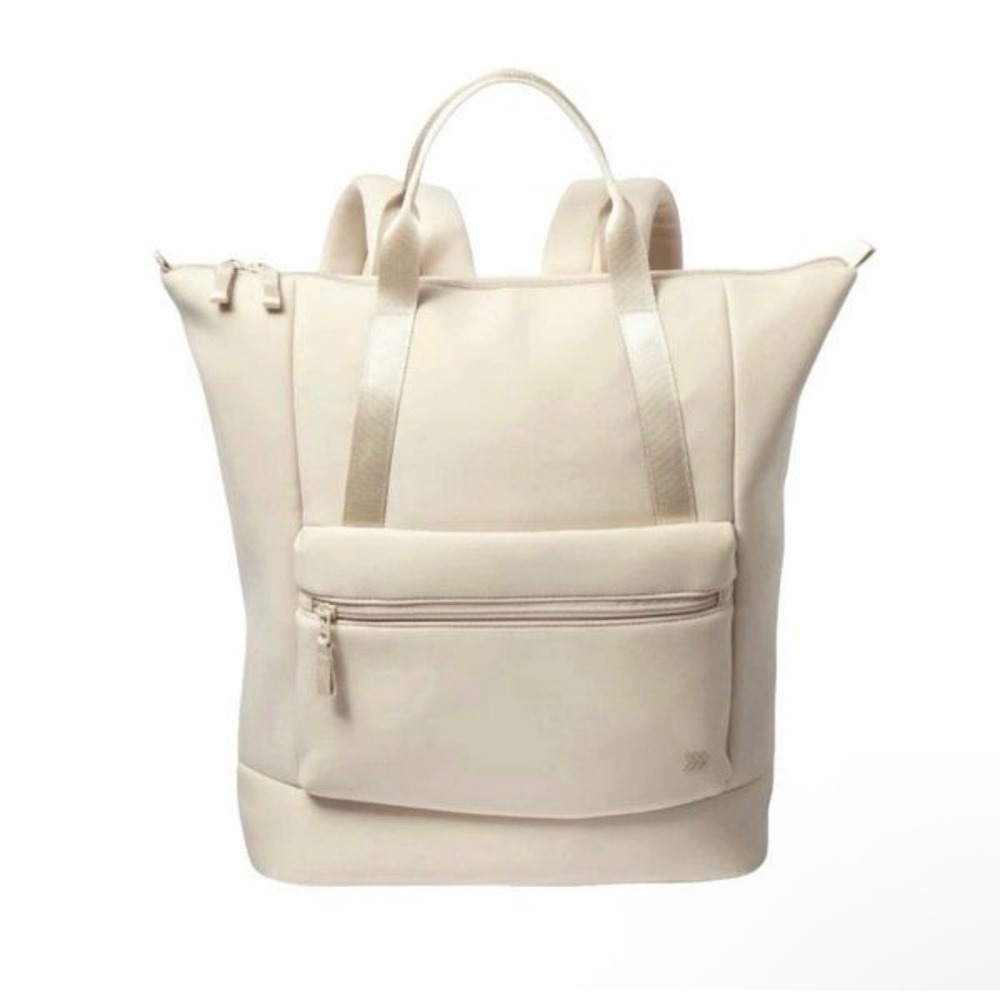 All in Motion Neoprene Backpack Tote Bag Cream Off White Laptop Sleeve NWT
